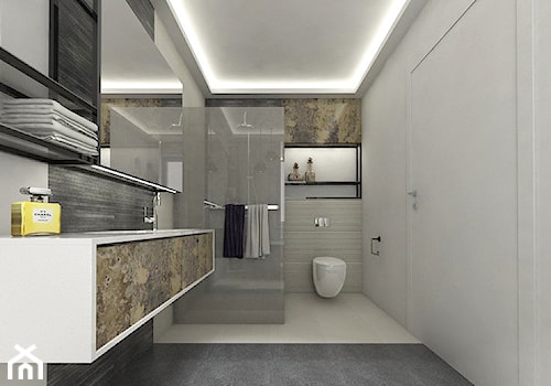 KOLORY ZIEMI - Średnia łazienka, styl nowoczesny - zdjęcie od architekt Karolina Radoń
