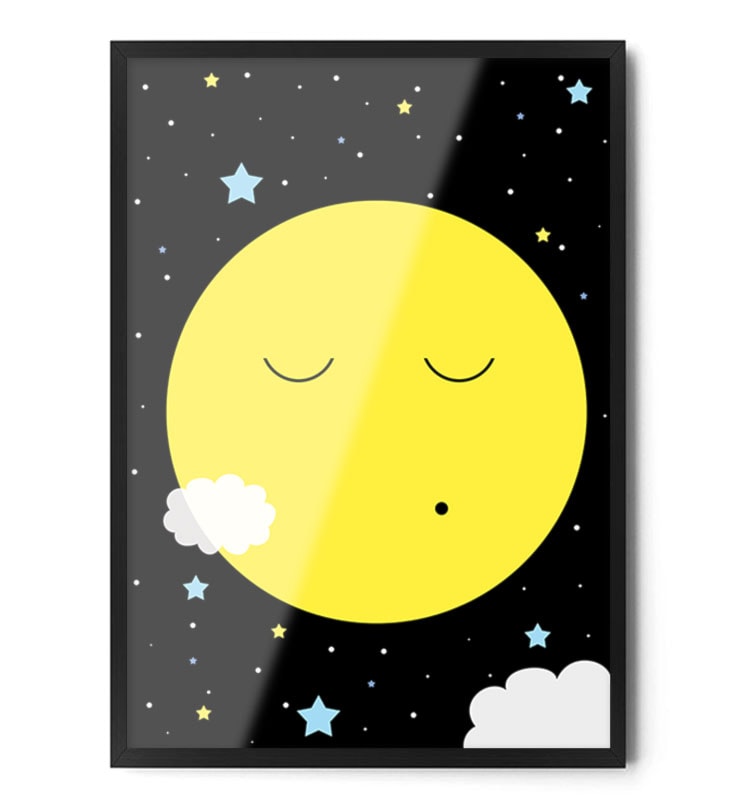 Plakat śpiący księżyc - zdjęcie od Fox Art Studio