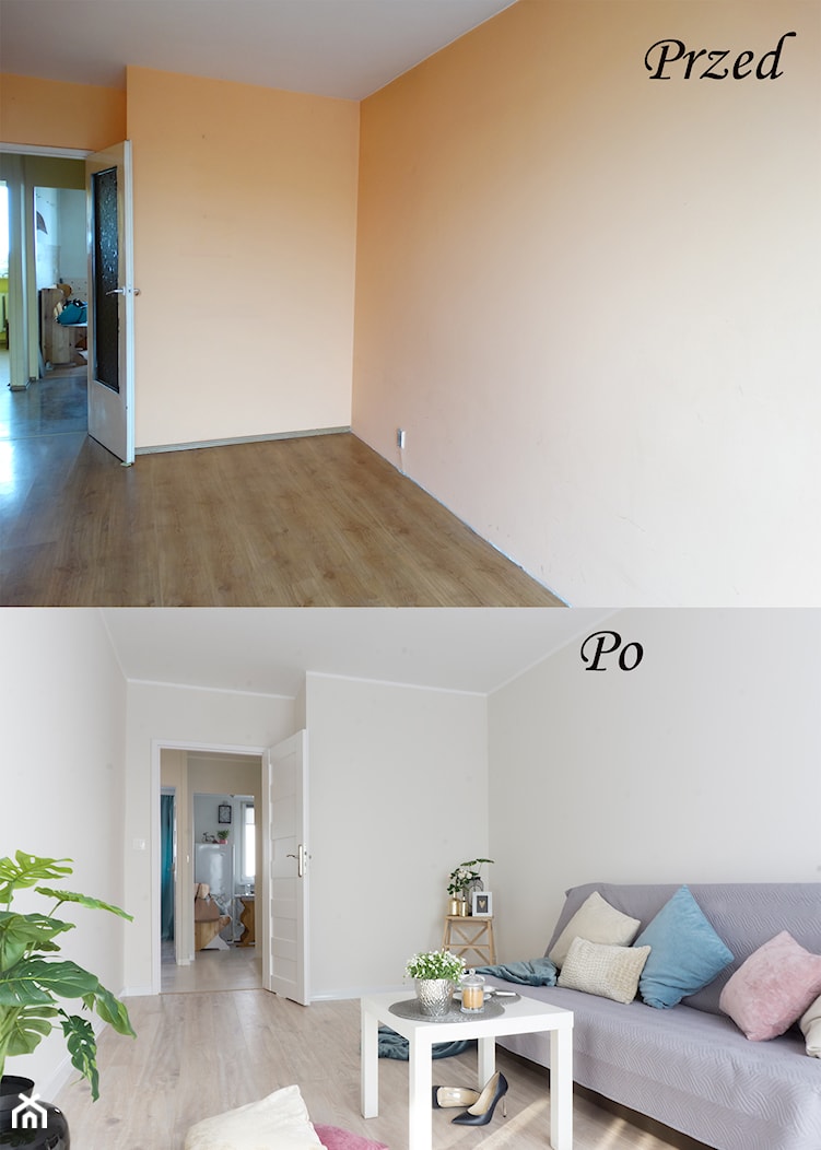 Wrocław mieszkanie w bloku 10 piętro - Średni beżowy salon, styl tradycyjny - zdjęcie od EO Nieruchomości - Homebook