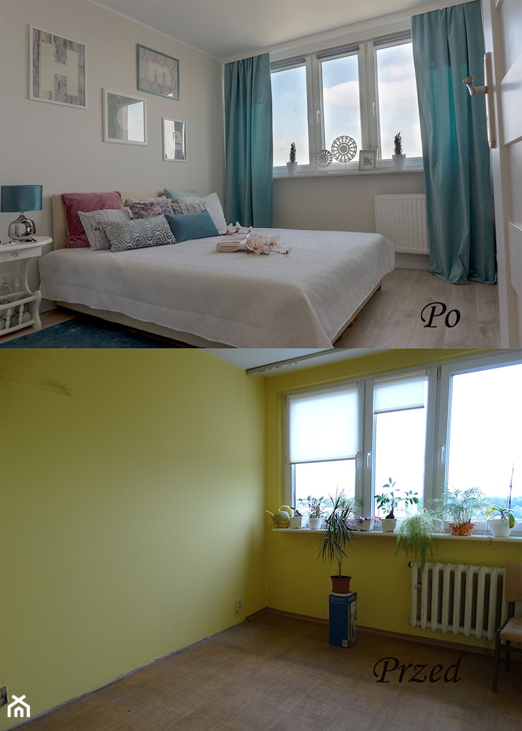 Wrocław mieszkanie w bloku 10 piętro - Mała beżowa sypialnia - zdjęcie od EO Nieruchomości - Homebook