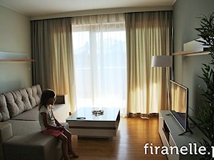 salon w nadmorskim apartamencie - zdjęcie od firanelle.pl