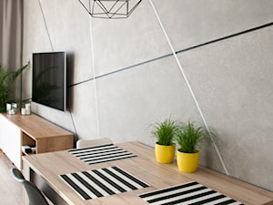 Delikatnie - Średnia szara jadalnia w salonie, styl skandynawski - zdjęcie od SO INTERIORS Architektura Wnętrz