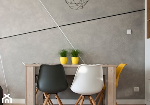 Delikatnie - Średnia biała jadalnia jako osobne pomieszczenie, styl skandynawski - zdjęcie od SO INTERIORS Architektura Wnętrz
