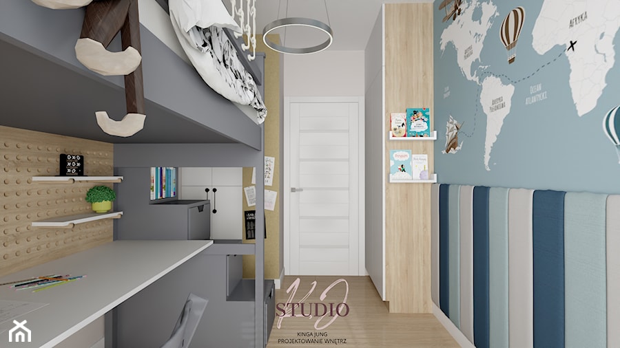 Pokój dla chłopca (Oświęcim) - Pokój dziecka, styl nowoczesny - zdjęcie od KJ Studio Projektowanie wnętrz