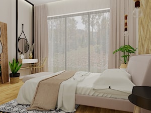 Sypialnia w domu jednorodzinnym - Sypialnia, styl nowoczesny - zdjęcie od KJ Studio Projektowanie wnętrz