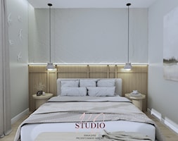 Sypialnia w stylu japandi (dom Bielsko-Biała) - Sypialnia, styl skandynawski - zdjęcie od KJ Studio Projektowanie wnętrz - Homebook