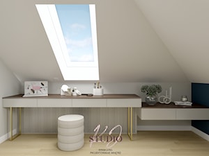 Nowoczesna sypialnia na poddaszu (Pisarzowice) - Sypialnia, styl nowoczesny - zdjęcie od KJ Studio Projektowanie wnętrz