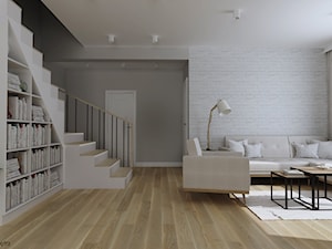 Dom w stylu skandynawskim - salon - Salon, styl skandynawski - zdjęcie od KJ Studio Projektowanie wnętrz