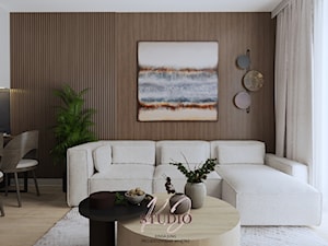 Przytulne i eleganckie mieszkanie - salon (Oświęcim) - Salon, styl nowoczesny - zdjęcie od KJ Studio Projektowanie wnętrz