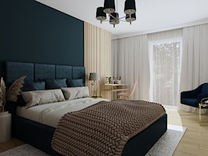 Sypialnia w kobiecym stylu - Sypialnia, styl nowoczesny - zdjęcie od KJ Studio Projektowanie wnętrz