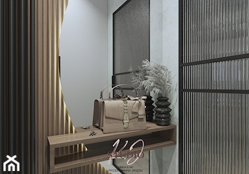 Przytulne i eleganckie mieszkanie - przedpokój (Oświęcim) - Hol / przedpokój, styl nowoczesny - zdjęcie od KJ Studio Projektowanie wnętrz