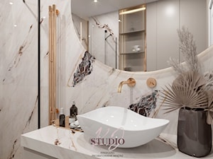 Elegancka łazienka (mieszkanie w Bielsku-Białej) - Łazienka - zdjęcie od KJ Studio Projektowanie wnętrz