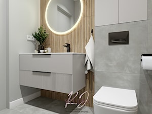 Łazienka modern classic (Mieszkanie Kęty) - Łazienka, styl nowoczesny - zdjęcie od KJ Studio Projektowanie wnętrz