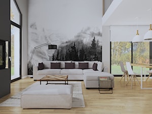 Dom dla miłośników gór - salon - Salon, styl nowoczesny - zdjęcie od KJ Studio Projektowanie wnętrz