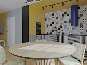 Kolorowe mieszkanie 55m2 - Kuchnia, styl vintage - zdjęcie od KJ Studio Projektowanie wnętrz