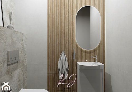 Toaleta w bloku (Oświęcim) - Jadalnia, styl nowoczesny - zdjęcie od KJ Studio Projektowanie wnętrz