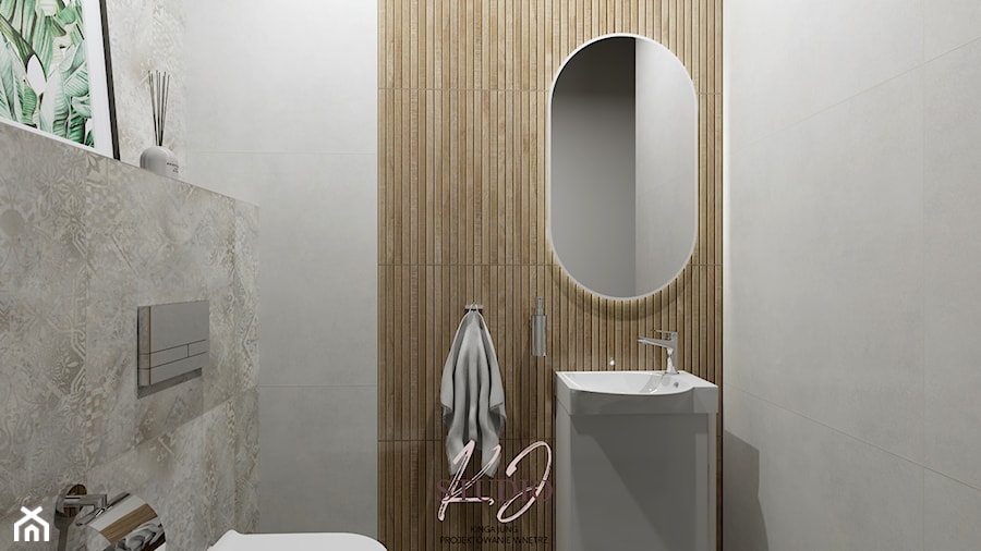 Toaleta w bloku (Oświęcim) - Jadalnia, styl nowoczesny - zdjęcie od KJ Studio Projektowanie wnętrz