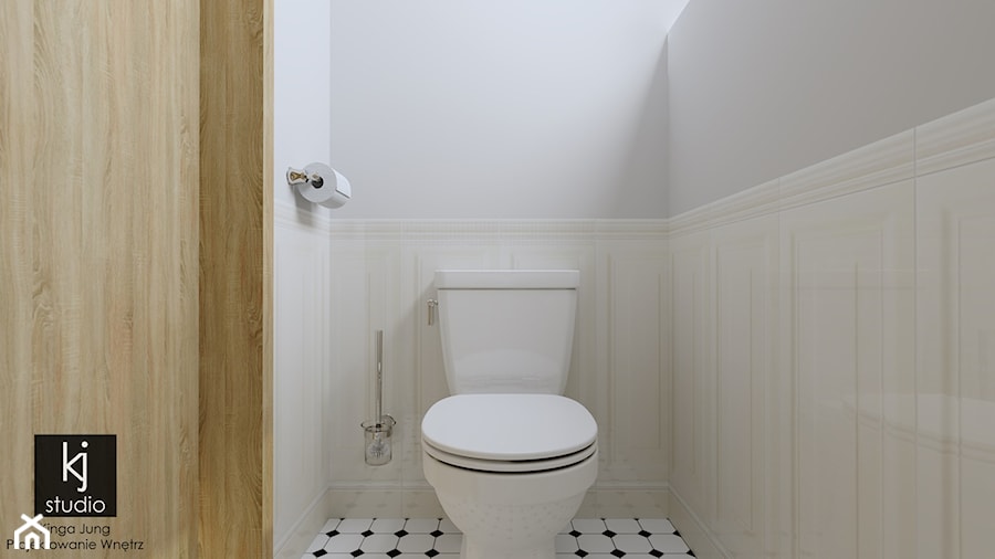Toaleta w stylu klasycznym - Łazienka, styl tradycyjny - zdjęcie od KJ Studio Projektowanie wnętrz