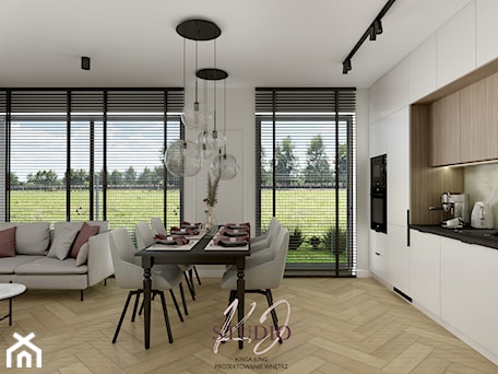 Aranżacje wnętrz - Jadalnia: Jadalnia modern classic (Mieszkanie w Kętach) - Jadalnia, styl nowoczesny - KJ Studio Projektowanie wnętrz. Przeglądaj, dodawaj i zapisuj najlepsze zdjęcia, pomysły i inspiracje designerskie. W bazie mamy już prawie milion fotografii!