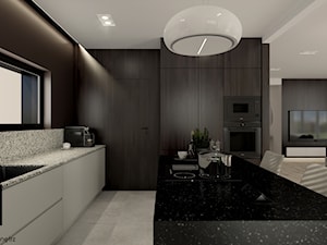 Nowoczesna kuchnia (dom w widliczkach 3) - Kuchnia, styl nowoczesny - zdjęcie od KJ Studio Projektowanie wnętrz