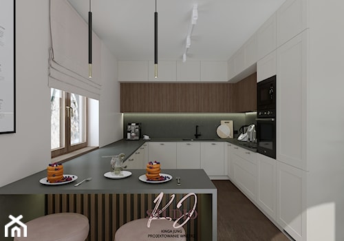 Klasyczna kuchnia (Dom w Oświęcimiu) - Kuchnia, styl tradycyjny - zdjęcie od KJ Studio Projektowanie wnętrz
