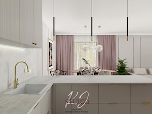 Elegancka kuchnia (mieszkanie w Bielsku-Białej) - Kuchnia, styl nowoczesny - zdjęcie od KJ Studio Projektowanie wnętrz