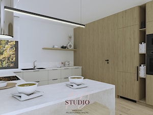 Kuchnia w stylu japandi (dom Bielsko-Biała) - Kuchnia, styl skandynawski - zdjęcie od KJ Studio Projektowanie wnętrz