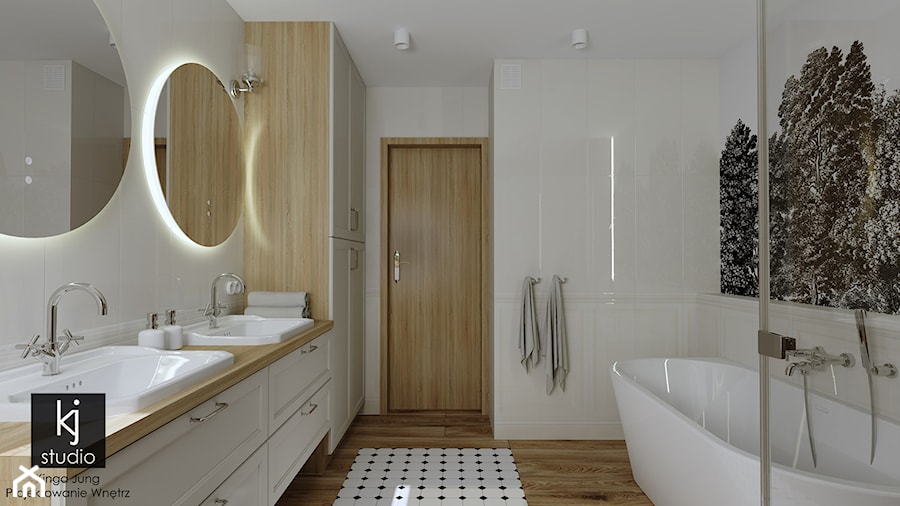 Łazienka w stylu klasycznym - Łazienka, styl tradycyjny - zdjęcie od KJ Studio Projektowanie wnętrz