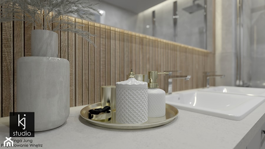Łazienka w bloku - Łazienka, styl nowoczesny - zdjęcie od KJ Studio Projektowanie wnętrz