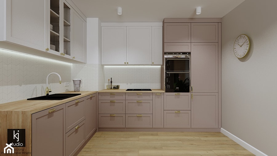 Mieszkanie w kobiecym stylu - Kuchnia, styl nowoczesny - zdjęcie od KJ Studio Projektowanie wnętrz