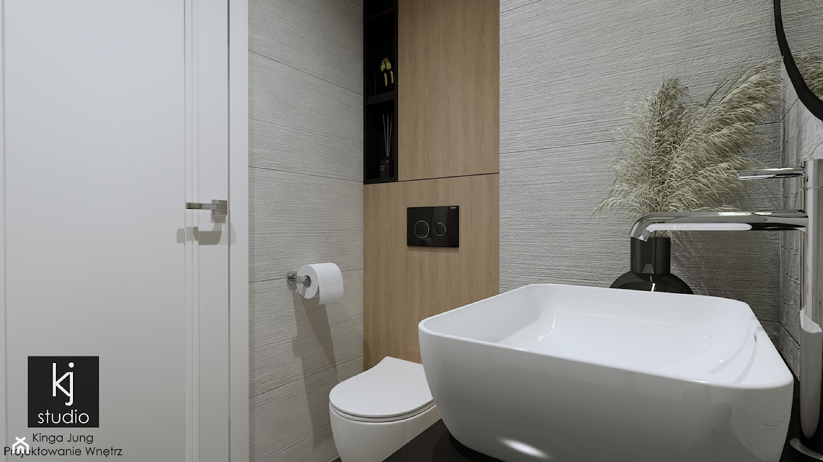 Łazienka z prysznicem - Łazienka, styl nowoczesny - zdjęcie od KJ Studio Projektowanie wnętrz - Homebook