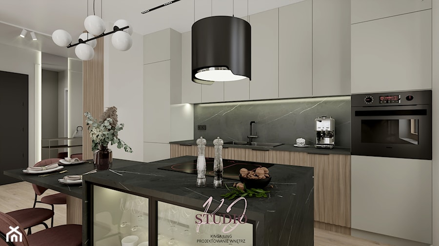 Kuchnia w stylu modern classic (Mieszkanie w Bielsku-Białej) - Kuchnia, styl nowoczesny - zdjęcie od KJ Studio Projektowanie wnętrz