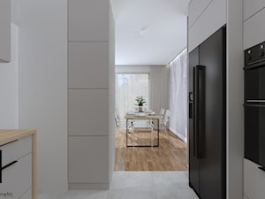 Szara kuchnia (Dom w Malinówkach) - Kuchnia, styl nowoczesny - zdjęcie od KJ Studio Projektowanie wnętrz