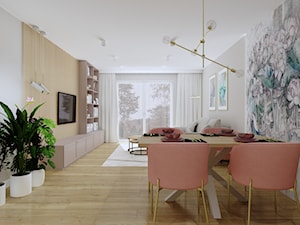 Mieszkanie w kobiecym stylu - Jadalnia, styl nowoczesny - zdjęcie od KJ Studio Projektowanie wnętrz