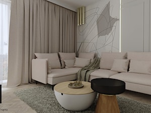 Salon w stylu modern classic - Salon, styl nowoczesny - zdjęcie od KJ Studio Projektowanie wnętrz