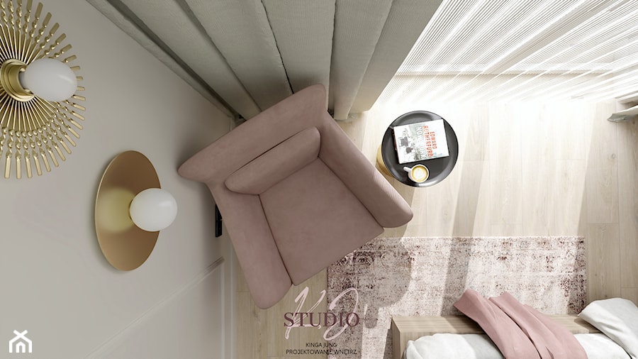 Sypialnia w stylu modern classic (Mieszkanie w Bielsku-Białej) - Sypialnia, styl nowoczesny - zdjęcie od KJ Studio Projektowanie wnętrz