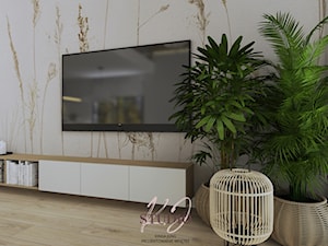 Salon w stylu japandi (dom Bielsko-Biała) - Salon, styl skandynawski - zdjęcie od KJ Studio Projektowanie wnętrz