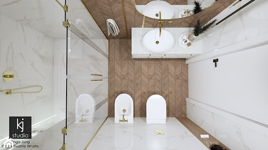 Nowoczesna łazienka (Dom w Warszawie) - Łazienka, styl nowoczesny - zdjęcie od KJ Studio Projektowanie wnętrz