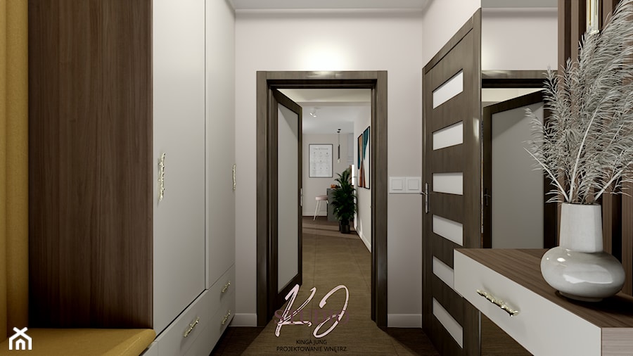 Klasyczny korytarz (Dom w Oświęcimiu) - Hol / przedpokój, styl tradycyjny - zdjęcie od KJ Studio Projektowanie wnętrz