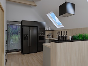 Kuchnia w stylu industrialnym (Dom z widokiem na Beskidy) - Kuchnia, styl industrialny - zdjęcie od KJ Studio Projektowanie wnętrz