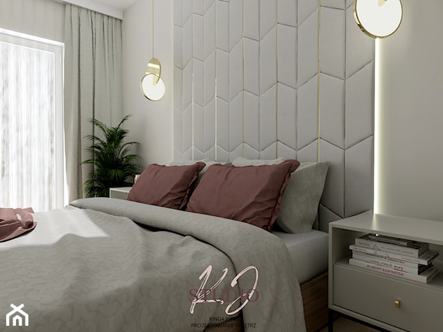 Sypialnia w stylu modern classic (Mieszkanie w Bielsku-Białej)
