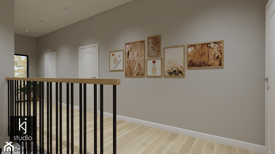 Dom w stylu skandynawskim - korytarz - Hol / przedpokój, styl skandynawski - zdjęcie od KJ Studio Projektowanie wnętrz
