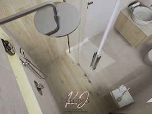 Łazienka w stylu japandi (dom Bielsko-Biała) - Łazienka, styl skandynawski - zdjęcie od KJ Studio Projektowanie wnętrz