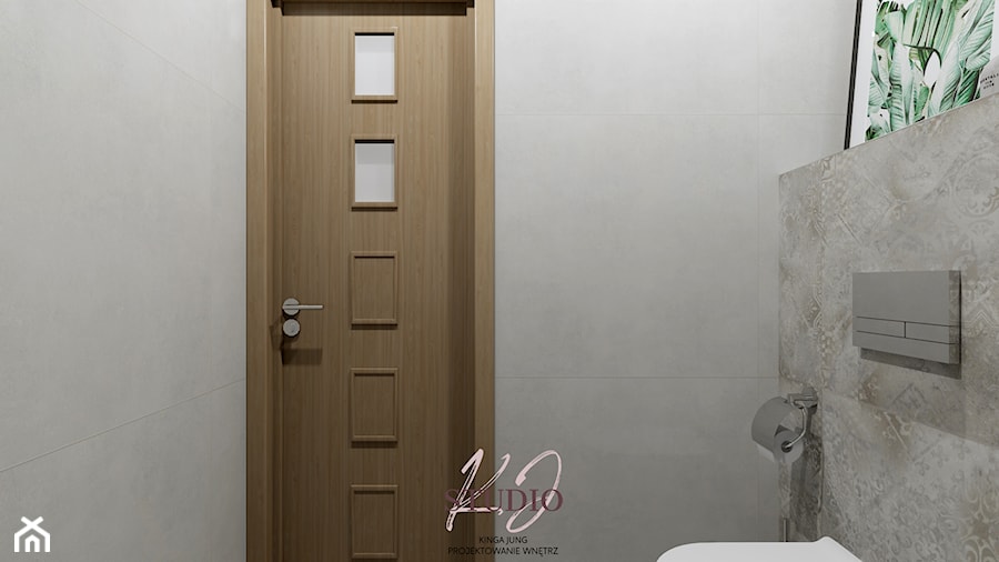 Toaleta w bloku (Oświęcim) - Łazienka, styl nowoczesny - zdjęcie od KJ Studio Projektowanie wnętrz