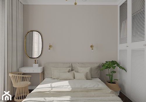 Salon i sypialnia w stylu francuskim - Sypialnia, styl vintage - zdjęcie od KJ Studio Projektowanie wnętrz