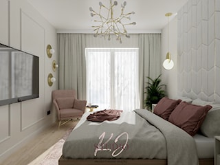 Sypialnia w stylu modern classic (Mieszkanie w Bielsku-Białej)