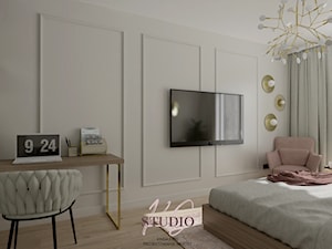 Sypialnia w stylu modern classic (Mieszkanie w Bielsku-Białej) - Sypialnia, styl nowoczesny - zdjęcie od KJ Studio Projektowanie wnętrz