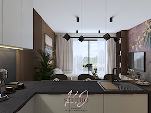 Przytulne i eleganckie mieszkanie - kuchnia (Oświęcim) - Kuchnia, styl nowoczesny - zdjęcie od KJ Studio Projektowanie wnętrz