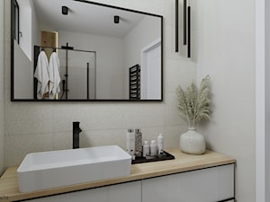 Dom w stylu skandynawskim - łazienka na parterze - Łazienka, styl skandynawski - zdjęcie od KJ Studio Projektowanie wnętrz