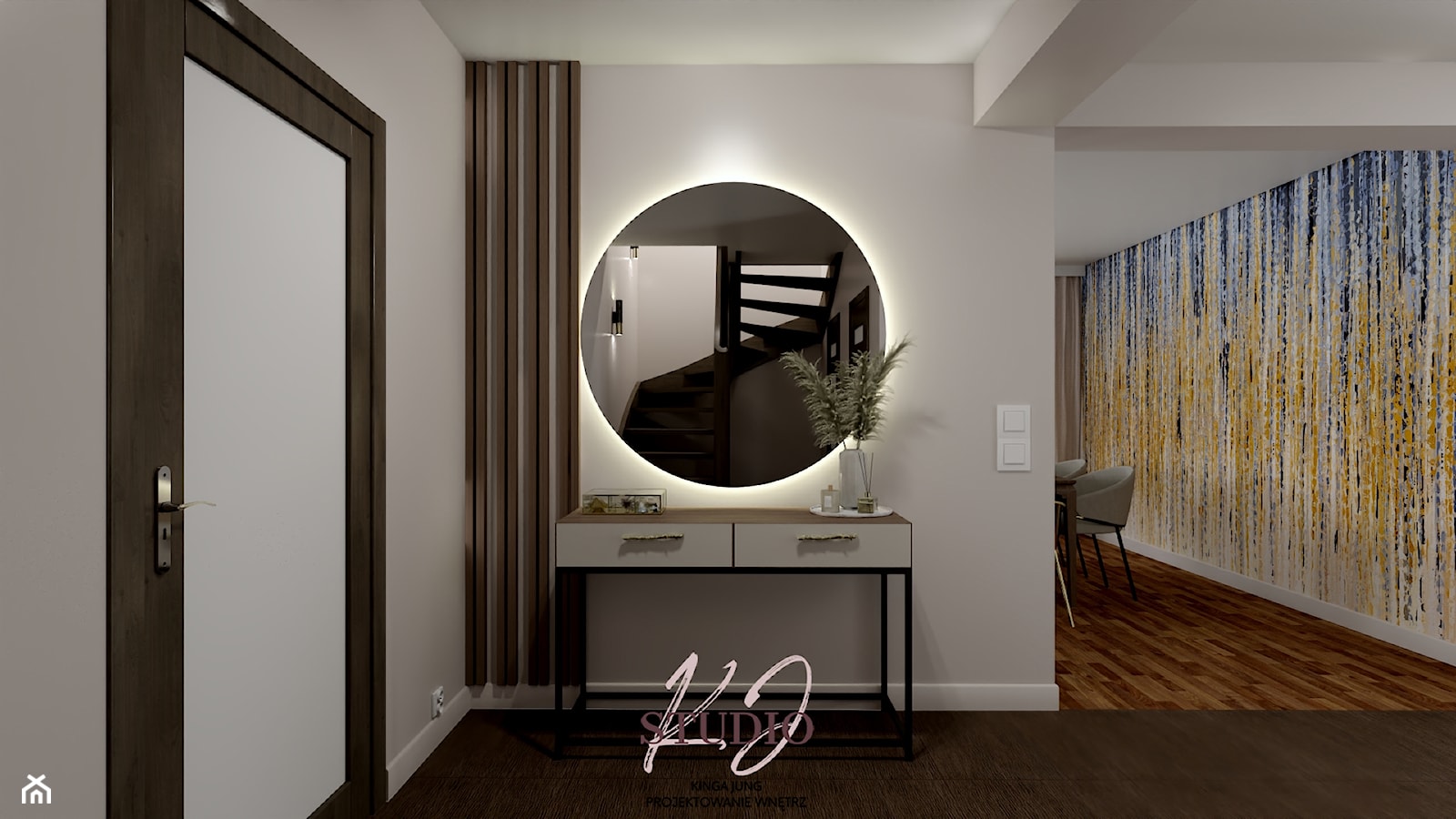 Klasyczny korytarz (Dom w Oświęcimiu) - Hol / przedpokój, styl tradycyjny - zdjęcie od KJ Studio Projektowanie wnętrz - Homebook